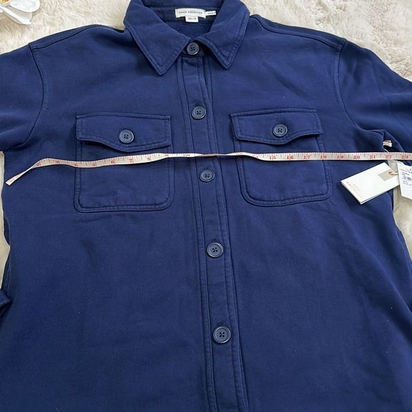 Good American Fleece Jacket in Blue Rinse Size 00/0 - Picture 11 of 14